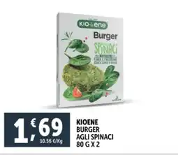 Deco Supermercati Kioene burger agli spinaci offerta