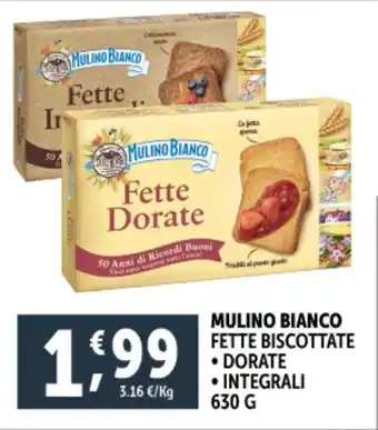 Deco Supermercati Mulino bianco fette biscottate offerta