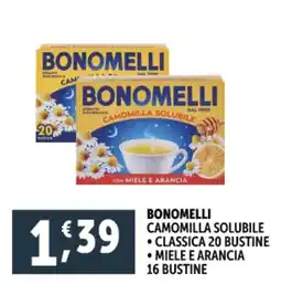 Deco Supermercati Bonomelli camomilla solubile offerta