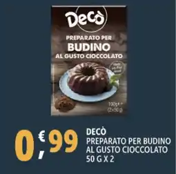 Deco Supermercati Decò preparato per budino al gusto cioccolato offerta