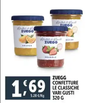 Deco Supermercati Zuegg confetture le classiche vari gusti offerta