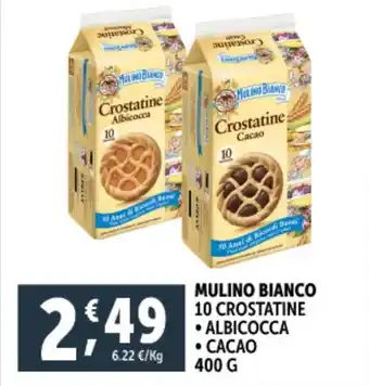 Deco Supermercati Mulino bianco 10 crostatine albicocca cacao offerta