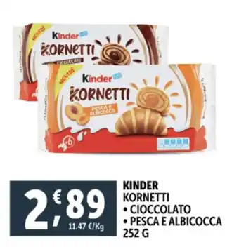 Deco Supermercati Kinder kornetti offerta