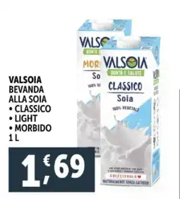 Deco Supermercati Valsoia bevanda alla soia offerta