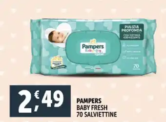 Deco Supermercati Pampers baby fresh 70 salviettine offerta