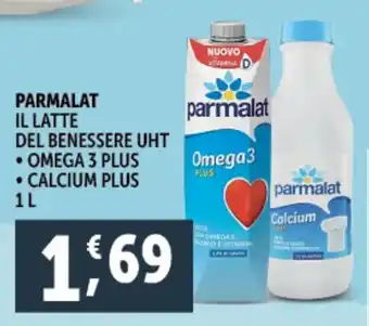 Deco Supermercati Parmalat il latte del benessere uht offerta