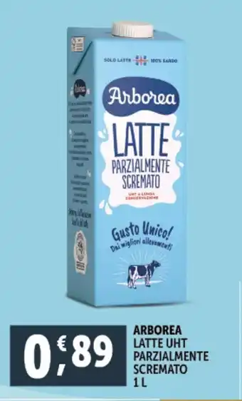 Deco Supermercati Arborea latte uht parzialmente scremato offerta