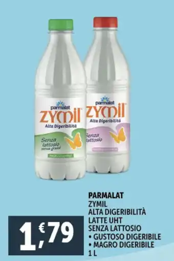 Deco Supermercati Parmalat zymil alta digeribilità latte uht senza lattosio offerta