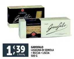 Deco Supermercati Garofalo lasagna di semola offerta