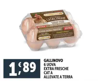 Deco Supermercati Gallinovo 6 uova extra fresche offerta