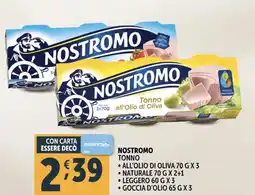 Deco Supermercati Nostromo tonno all'olio di oliva offerta