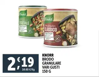 Deco Supermercati Knorr brodo granulare vari gusti offerta