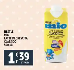 Deco Supermercati Nestle mio latte di crescita classico offerta