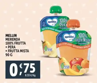 Deco Supermercati Mellin merenda 100% frutta offerta