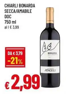 Famila Chiarli bonarda secca/amabile doc offerta