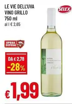 Famila Le vie dell'uva vino grillo offerta