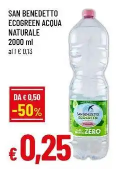 Famila San benedetto ecogreen acqua naturale offerta