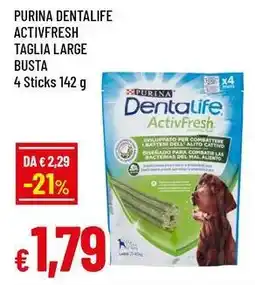 Famila Purina dentalife activfresh taglia large busta offerta