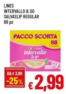 Famila Lines intervallo & go salvaslip regular offerta