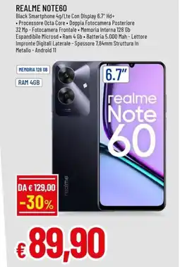 Famila Realme note60 offerta