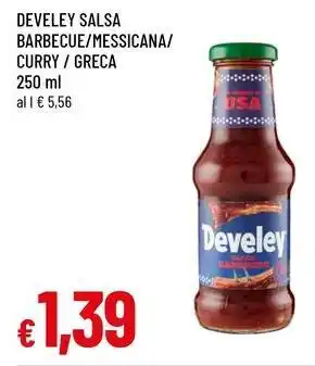 Famila Develey salsa barbecue/messicana/ curry / greca offerta