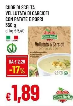 Famila Cuor di scelta vellutata di carciofi con patate e porri offerta