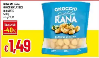 Famila Giovanni rana gnocchi classici di patate offerta