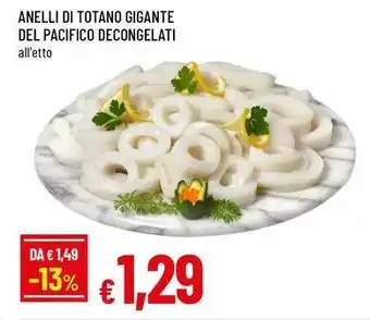 Famila Anelli di totano gigante del pacifico decongelati offerta