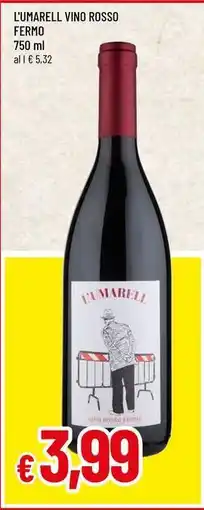 Famila L'umarell vino rosso fermo offerta