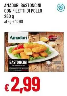 Famila Amadori bastoncini con filetti di pollo offerta