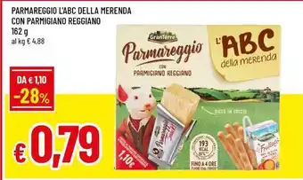 Famila Parmareggio l'abc della merenda con parmigiano reggiano offerta