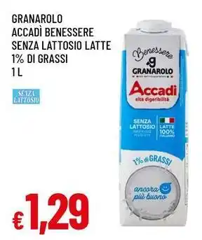 Famila Granarolo accadì benessere senza lattosio latte 1% di grassi offerta