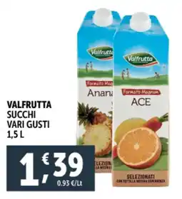 Deco Supermercati Valfrutta succhi vari gusti offerta