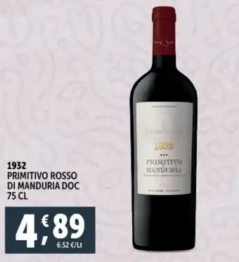 Deco Supermercati 1932 Primitivo rosso di manduria doc offerta