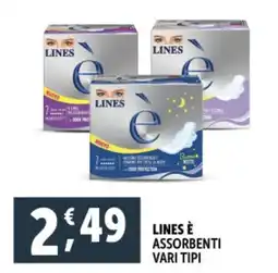 Deco Supermercati Lines è assorbenti vari tipi offerta