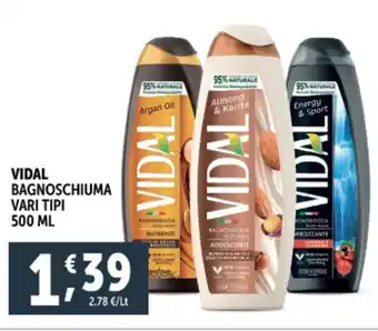 Deco Supermercati Vidal bagnoschiuma vari tipi offerta