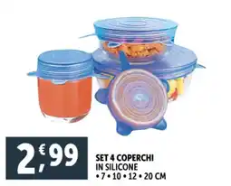 Deco Supermercati Set 4 coperchi in silicone offerta