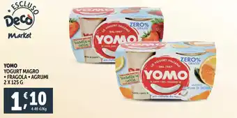 Deco Supermercati Yomo yogurt magro fragola agrumi offerta