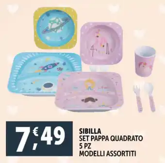 Deco Supermercati Sibilla set pappa quadrato offerta