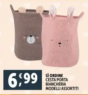 Deco Supermercati Sì ordine cesta porta biancheria offerta