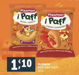 Deco Supermercati Plasmon paff vari gusti offerta