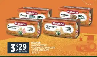 Deco Supermercati Plasmon omogeneizzato formaggio vari gusti offerta