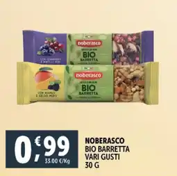 Deco Supermercati Noberasco bio barretta vari gusti offerta