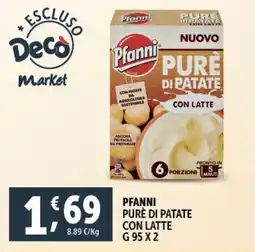 Deco Supermercati Pfanni purè di patate con latte offerta