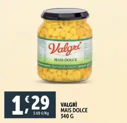 Deco Supermercati Valgrì mais dolce offerta