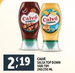 Deco Supermercati Calve salsa top down vari tipi offerta