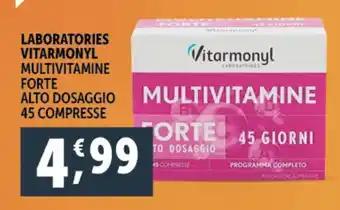 Deco Supermercati Laboratories vitarmonyl multivitamine forte alto dosaggio 45 compresse offerta