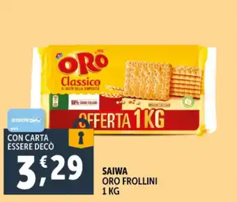 Deco Supermercati Saiwa oro frollini offerta