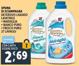 Deco Supermercati Spuma di sciampagna detersivo liquido lavatrice offerta