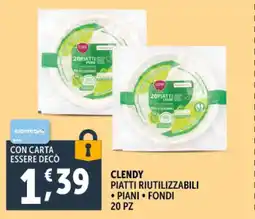 Deco Supermercati Clendy piatti riutilizzabili offerta